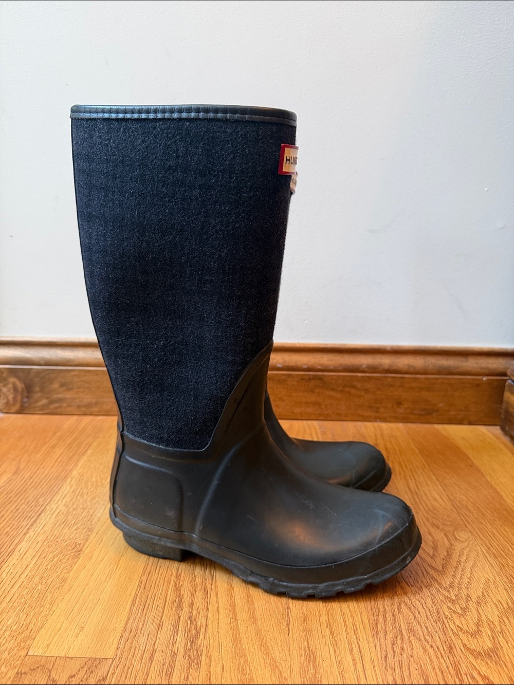 Hunter Arlen Plaid Wool Tall Rain Boots Unisex EU 38 Female Size 7 Male Size 6 - Picture 7 of 14